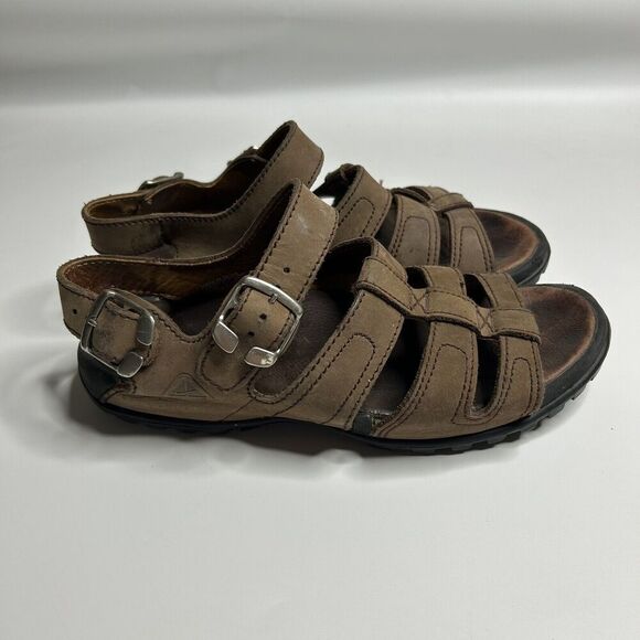 Vintage NIKE ACG Fisherman Hiking Sandals Mens 10 Y2K Brown Leather 138027 221 - Picture 4 of 10